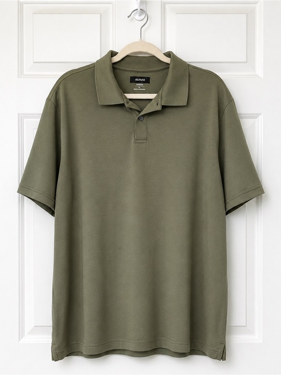 Alfani Other - Alfani‎ Supima Cotton Stretch Polo Shirt Olive Green XL Golf Business Casual